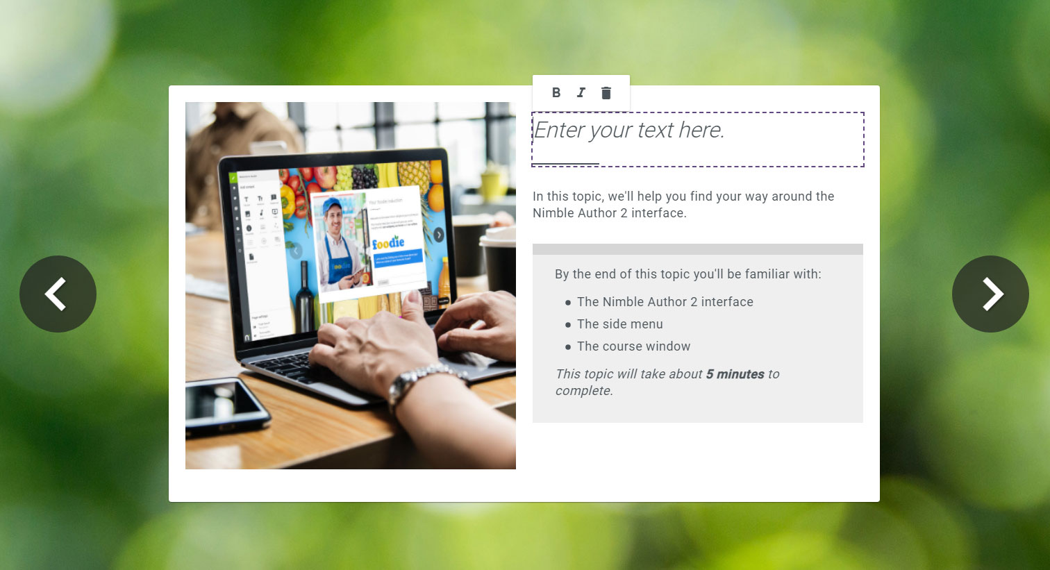 How to add title text – Nimble Elearning
