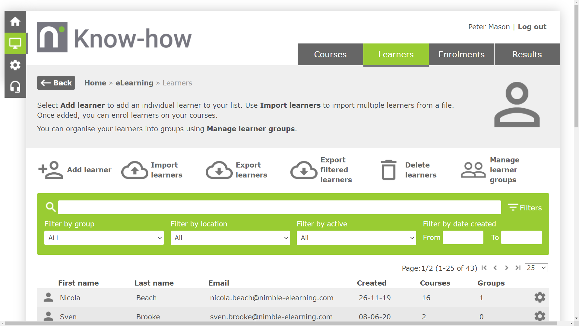How to help a learner that's having difficulties logging in Nimble Elearning